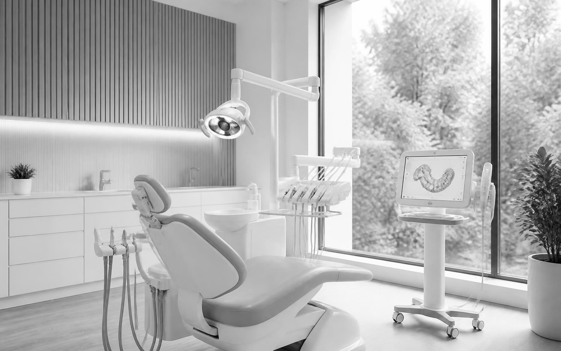 Behandlungszimmer der Zahnarztpraxis Dr. Zimmermann mit digitalem Intraoralscanner